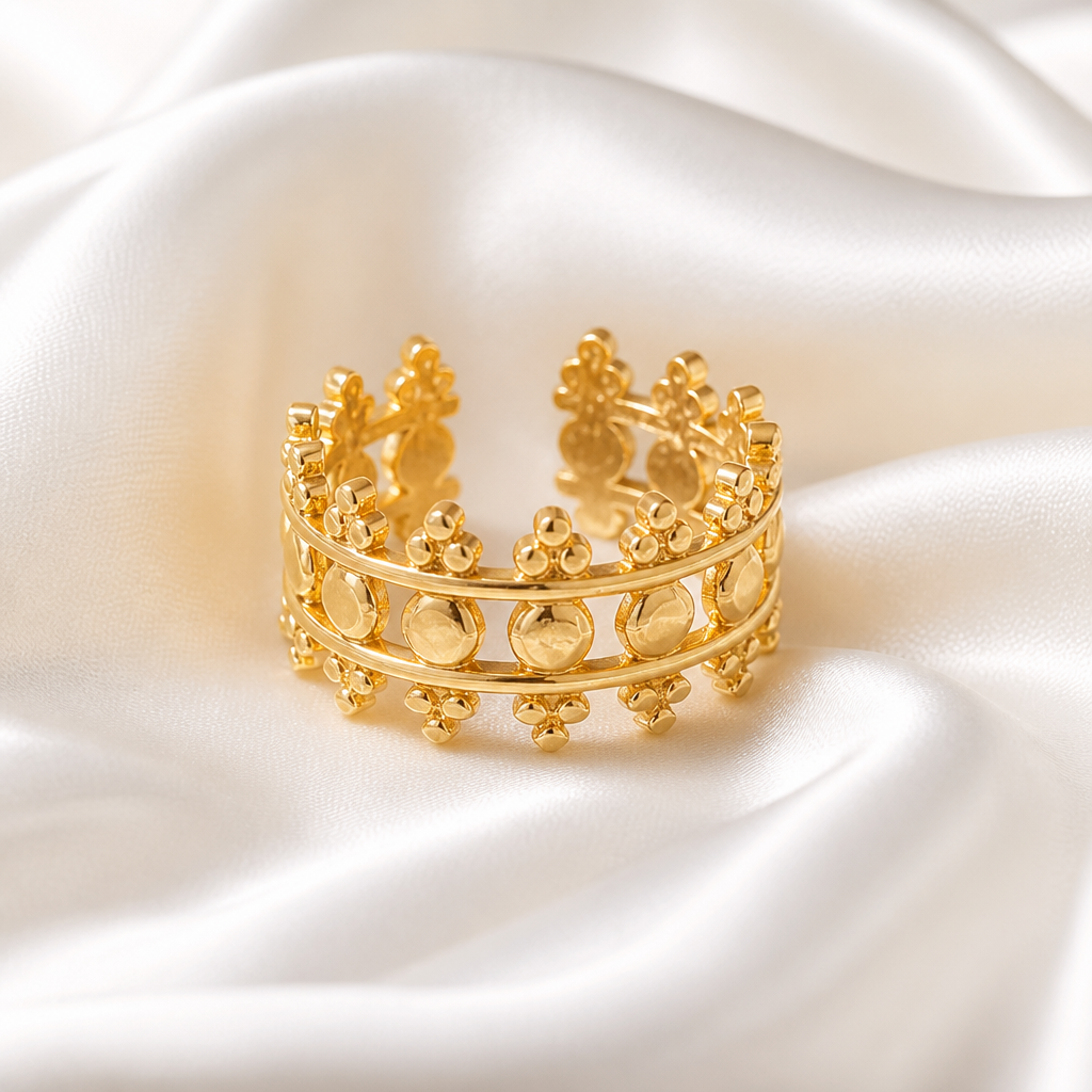 Zariya Heritage Gold Statement Ring