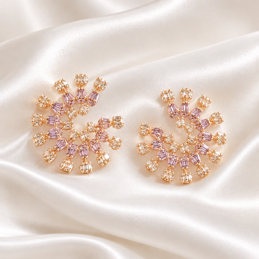 Blush Starburst Stud Earrings