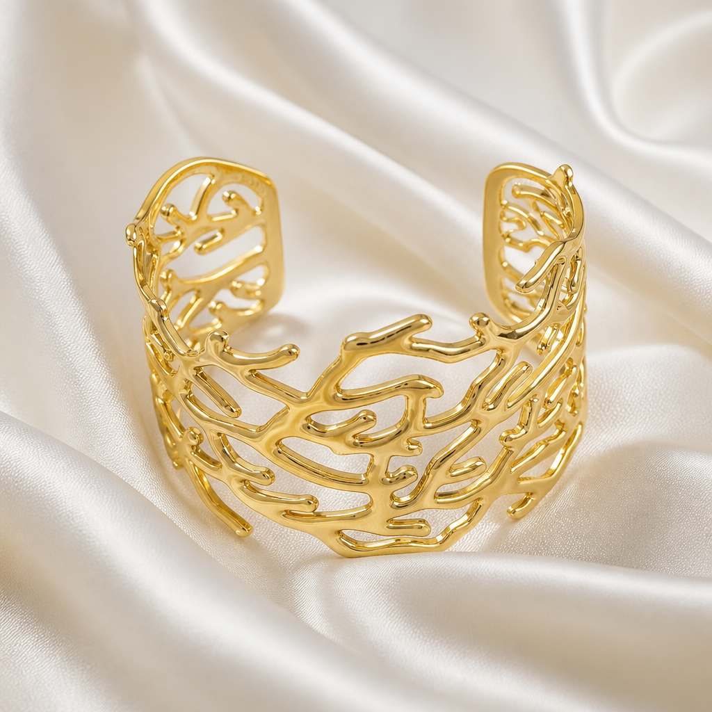Aurelia Organic Openwork Cuff Bracelet