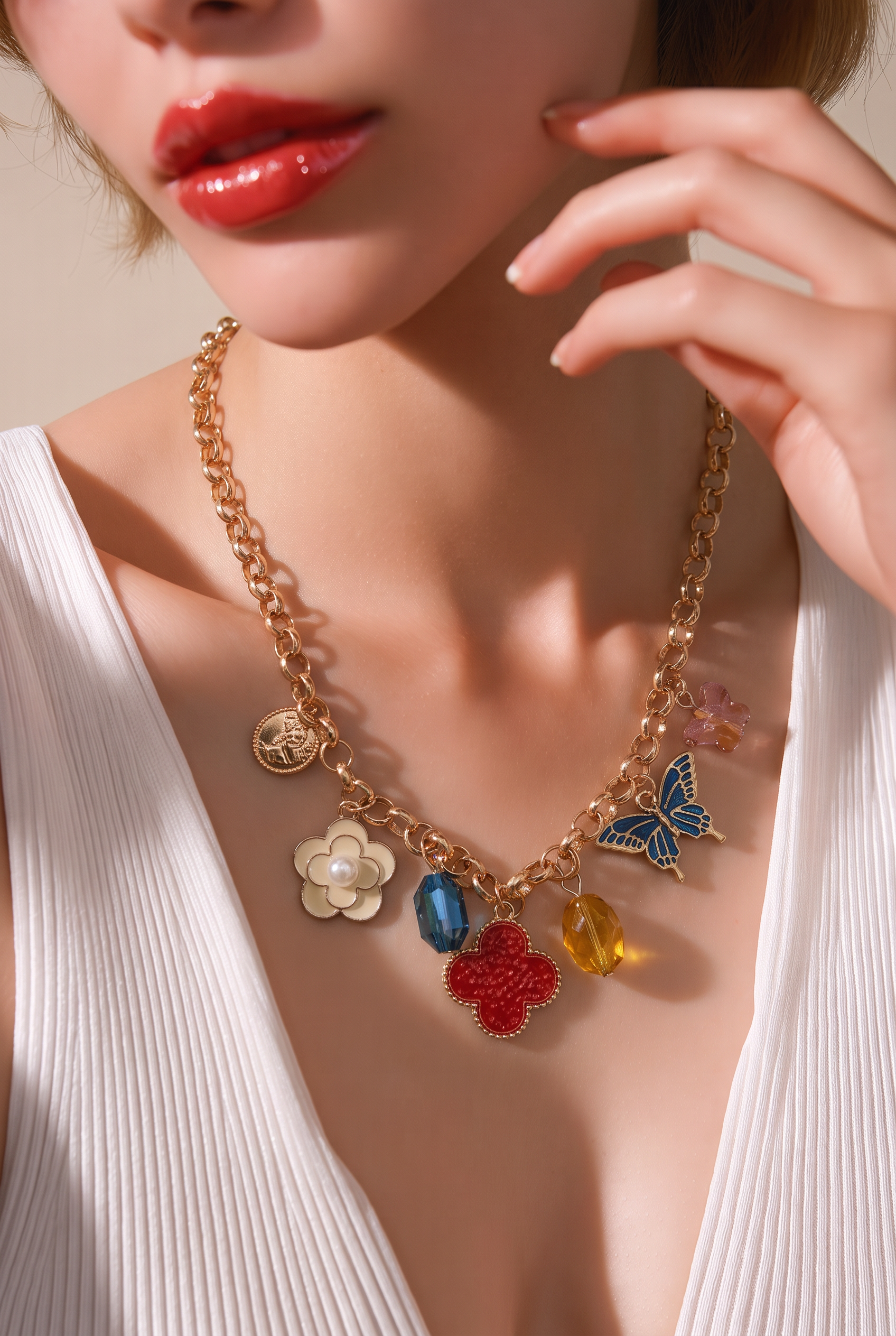 Mariposa Garden Charm Necklace