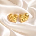 Molten Heart Gold Statement Earrings