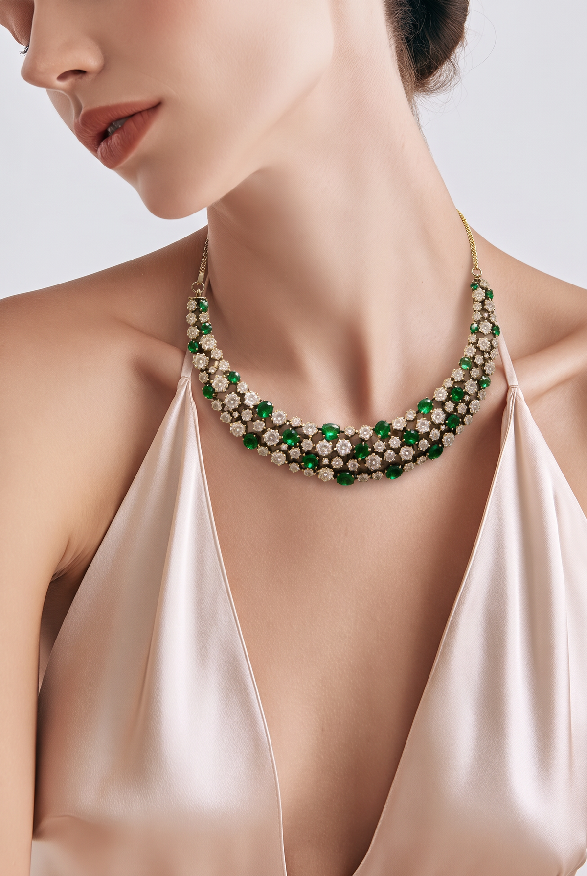 Emerald Garden Crystal Necklace Set