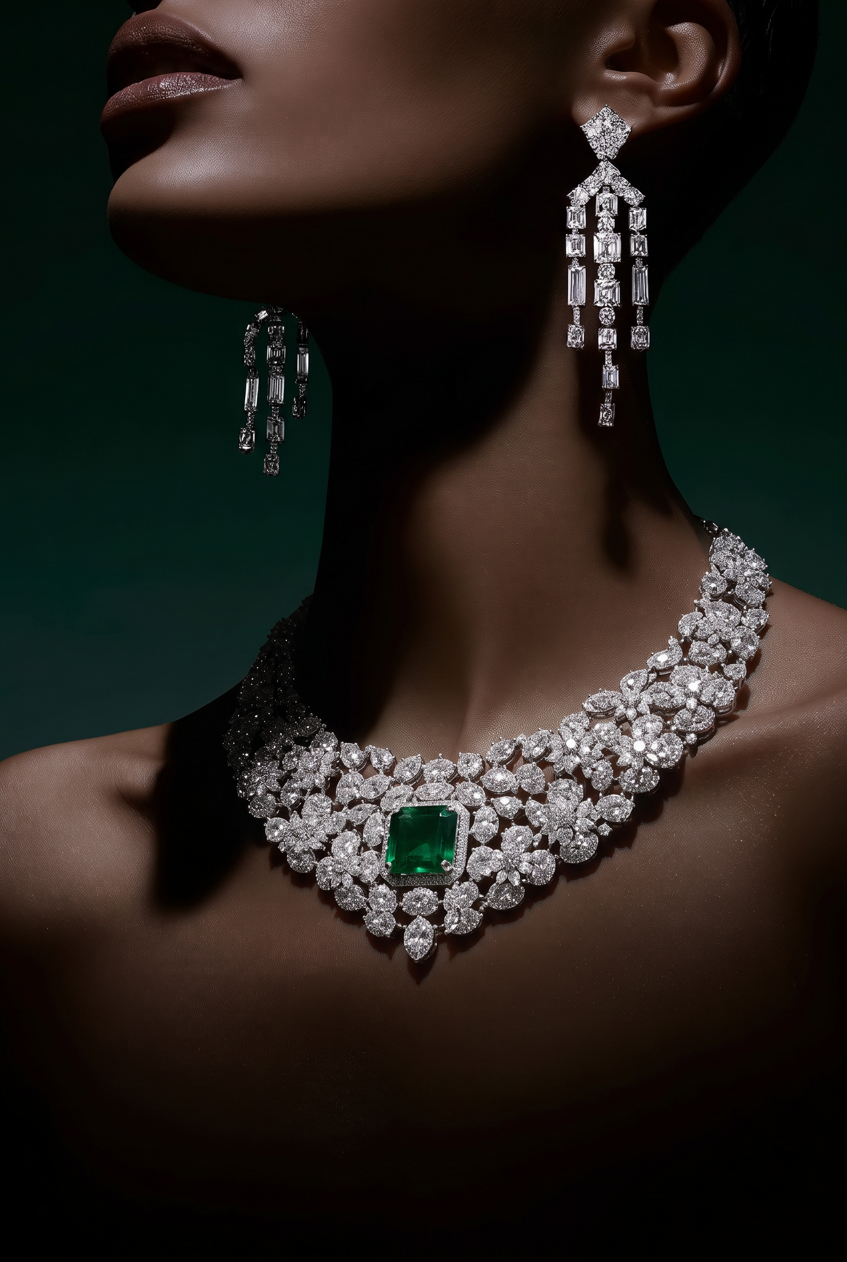 Emerald Majesty Statement Jewelry Set