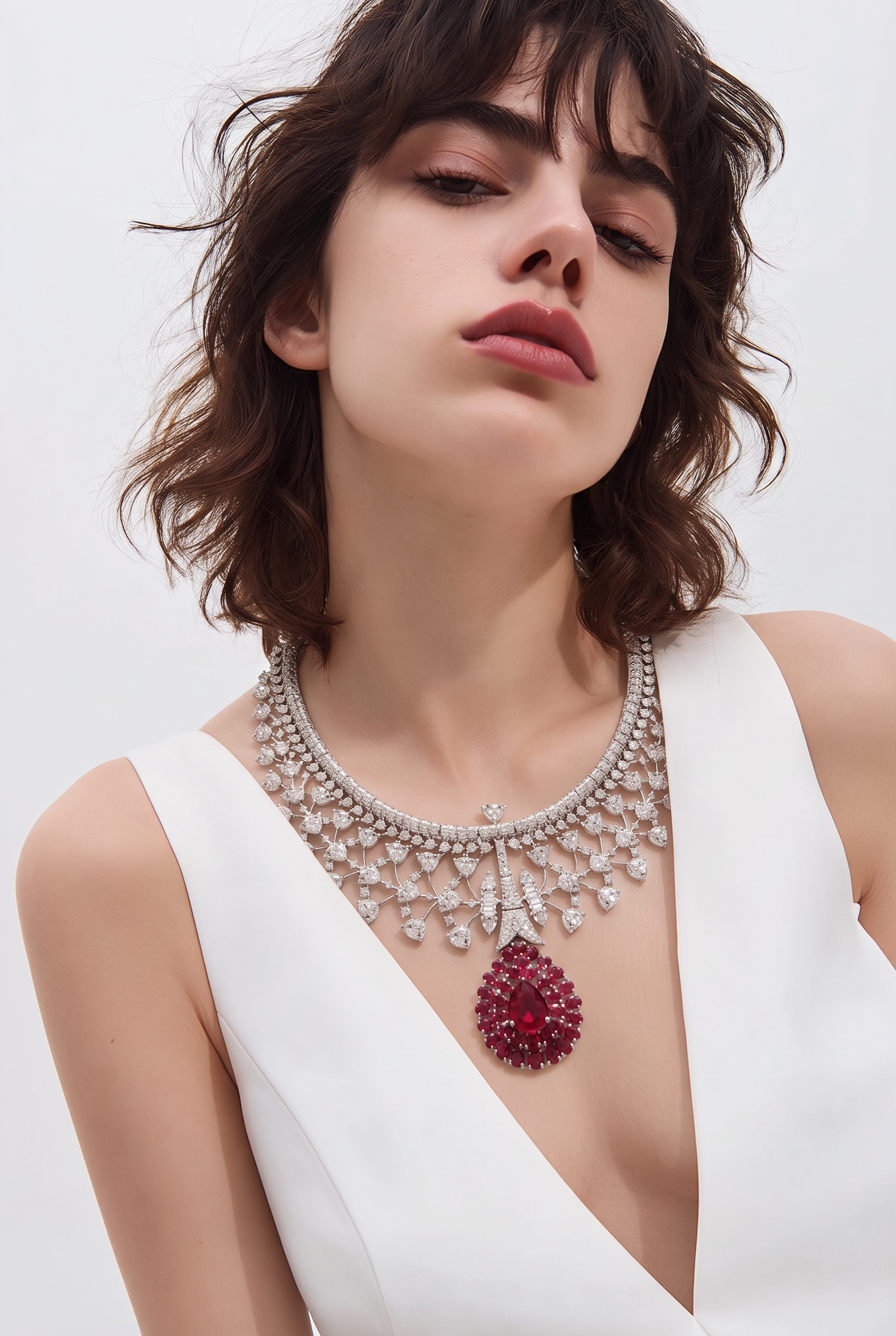 Crimson Royale Statement Necklace Set