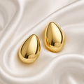 Golden Teardrop Statement Earrings