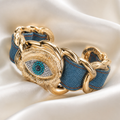 Nazar Denim Statement Bracelet