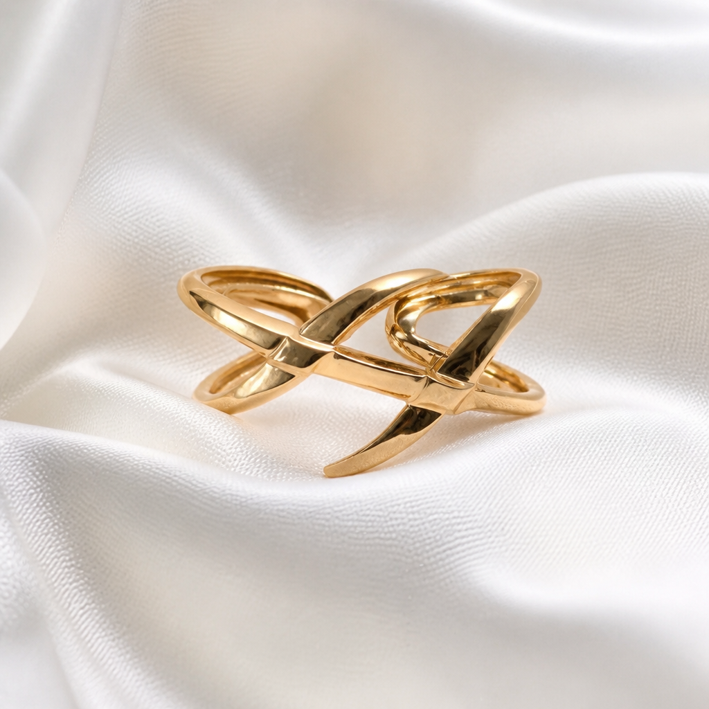 Seraphina Interwoven Gold Statement Ring