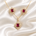 Crimson Royale Necklace &amp; Earrings Set