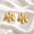 Golden Bloom Pearl Statement Earrings