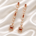 Amber Élan Long Drop Earrings