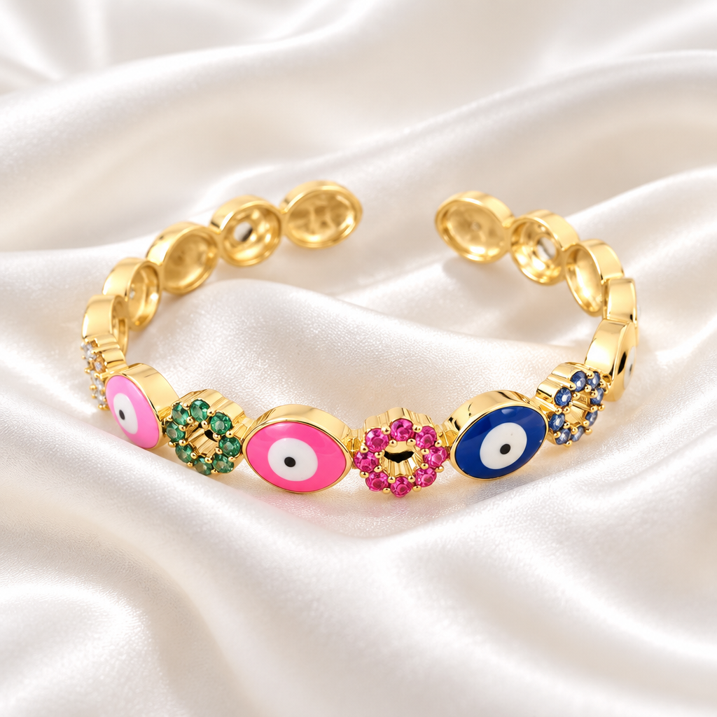 Colour Pop Eye Charm Bracelet