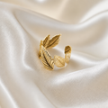 Aurelia Golden Leaf Wrap Ring