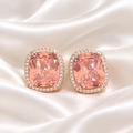 Blush Radiance Halo Studs