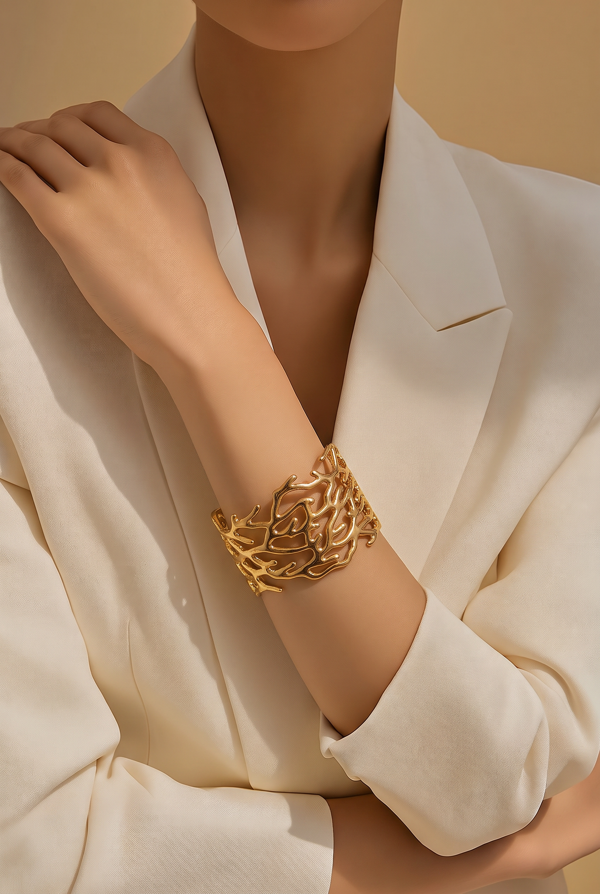 Aurelia Organic Openwork Cuff Bracelet