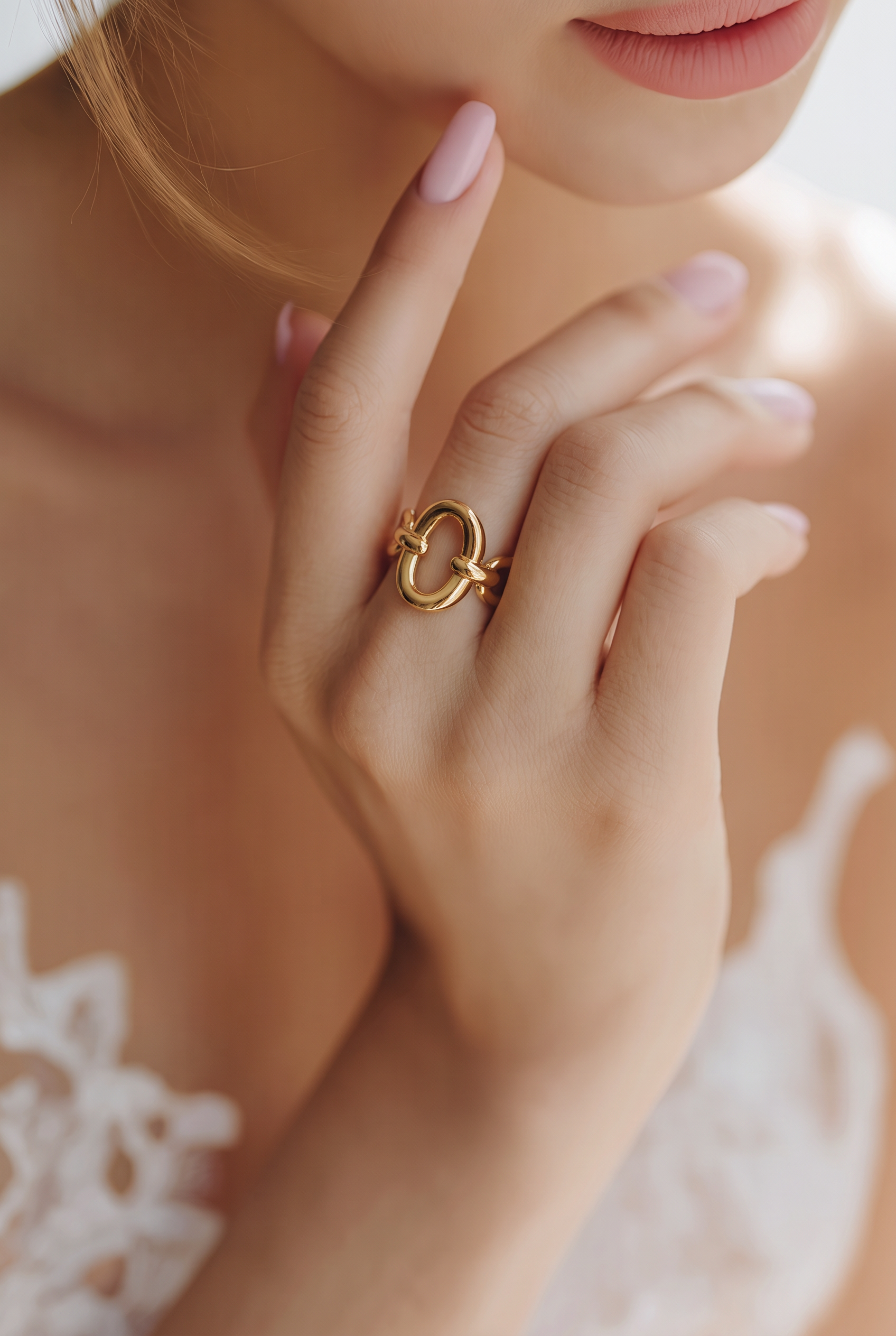 Élan Interlocked Gold Statement Ring