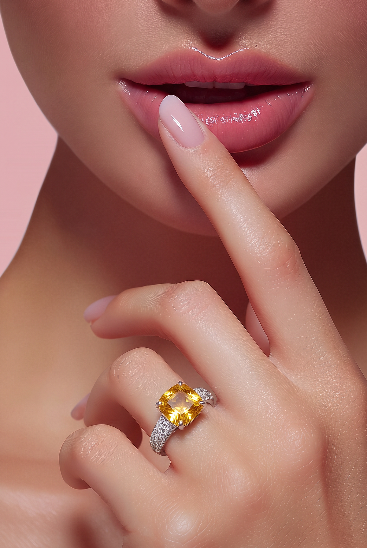 Solara Golden Glow Statement Ring