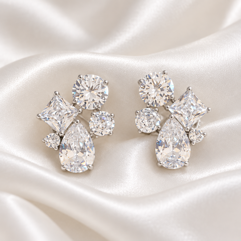 Celeste Mixed-Cut Crystal Earrings