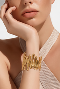 Aurelia Molten Gold Cuff Bracelet