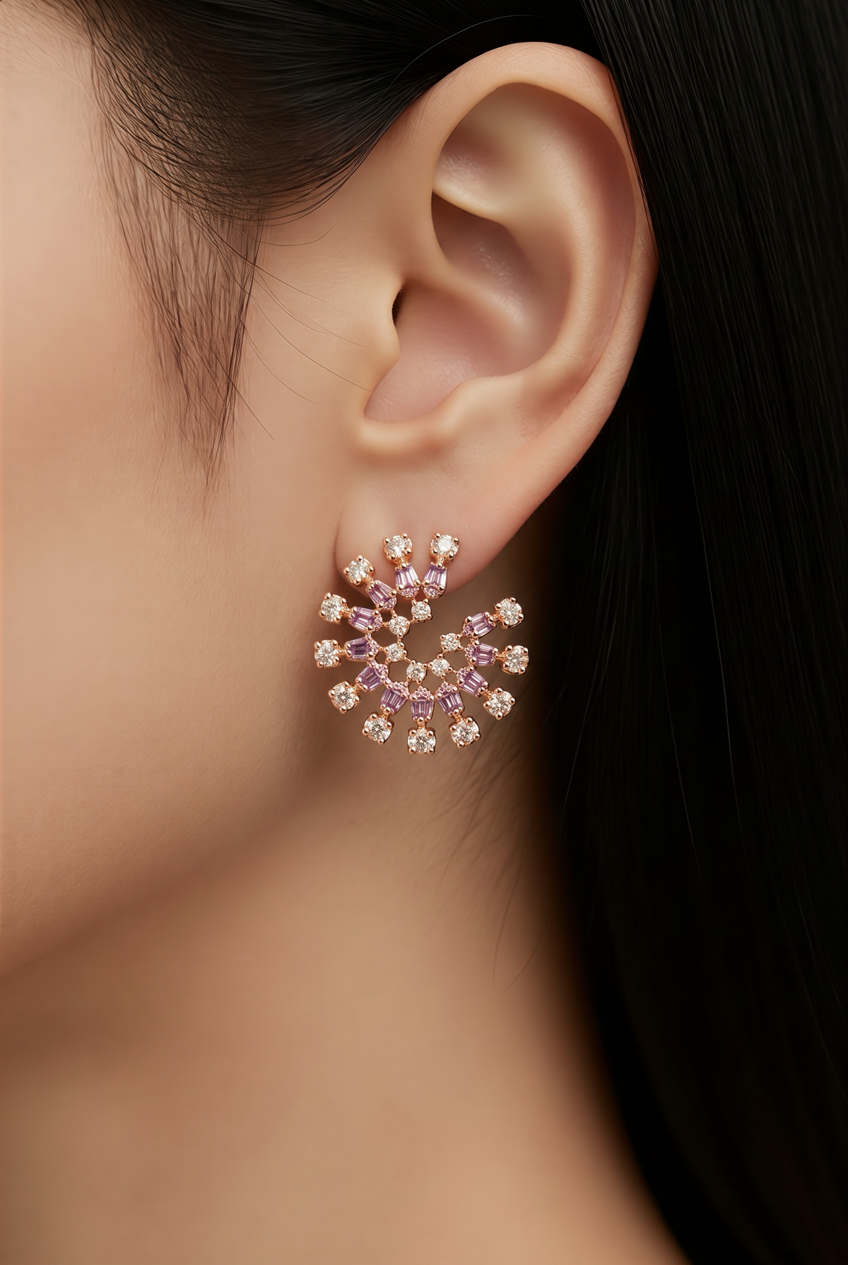 Blush Starburst Stud Earrings