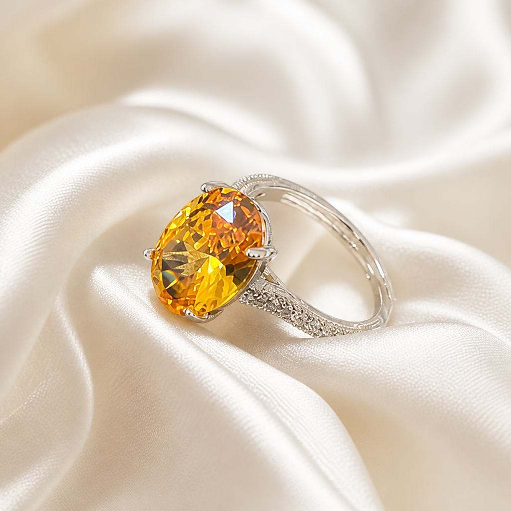Soleil Golden Oval Statement Ring