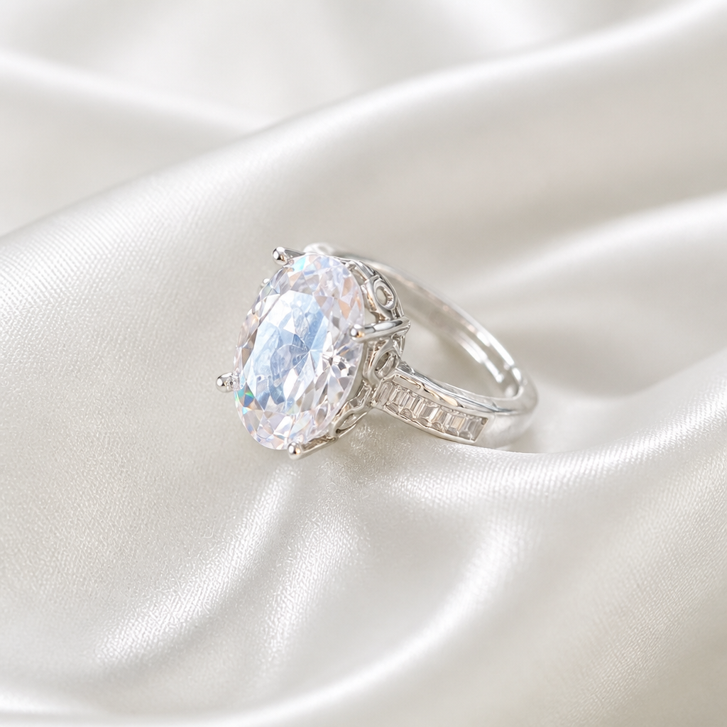 Elara Oval Radiance Statement Ring