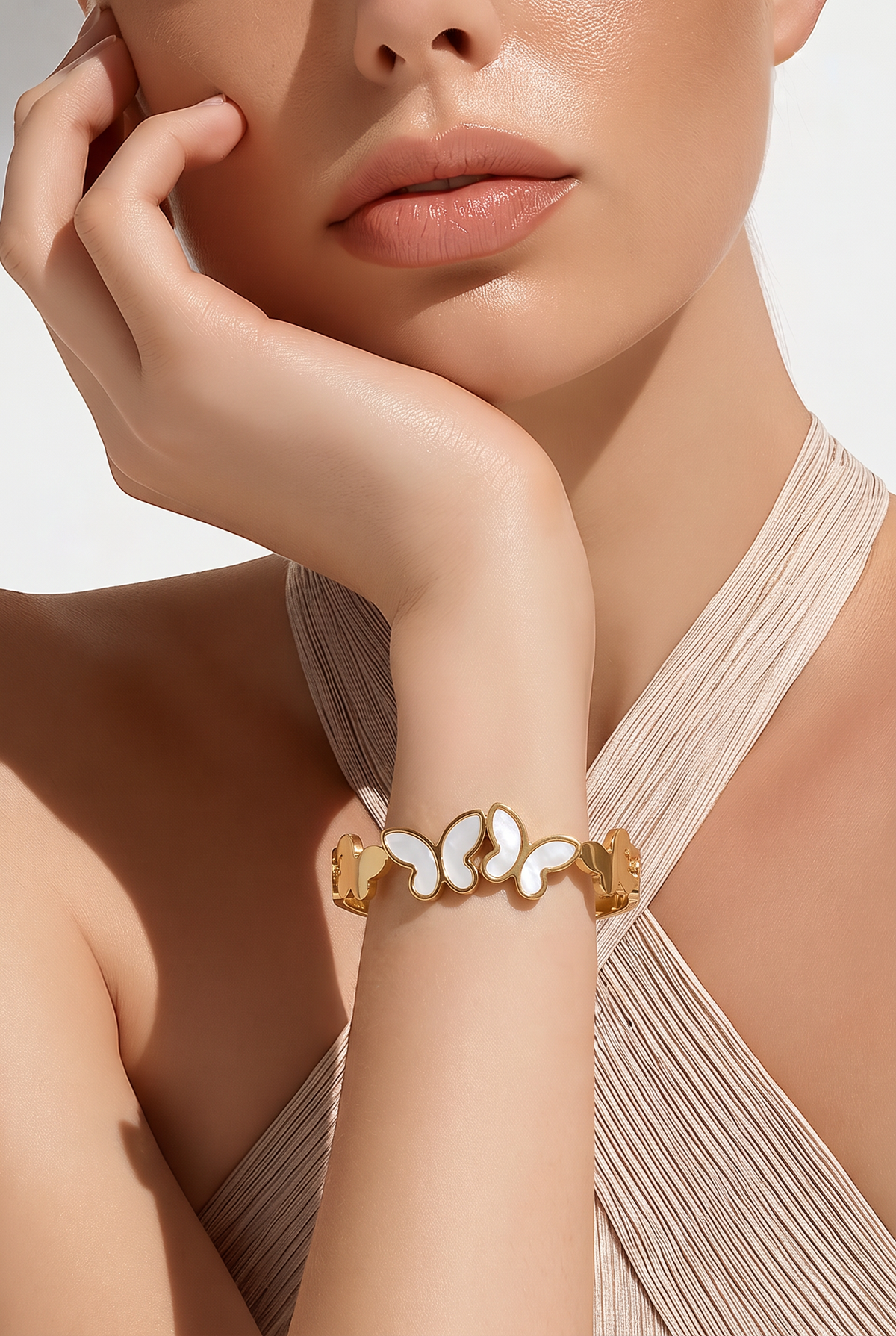 Seraphina Butterfly Gold Bangle