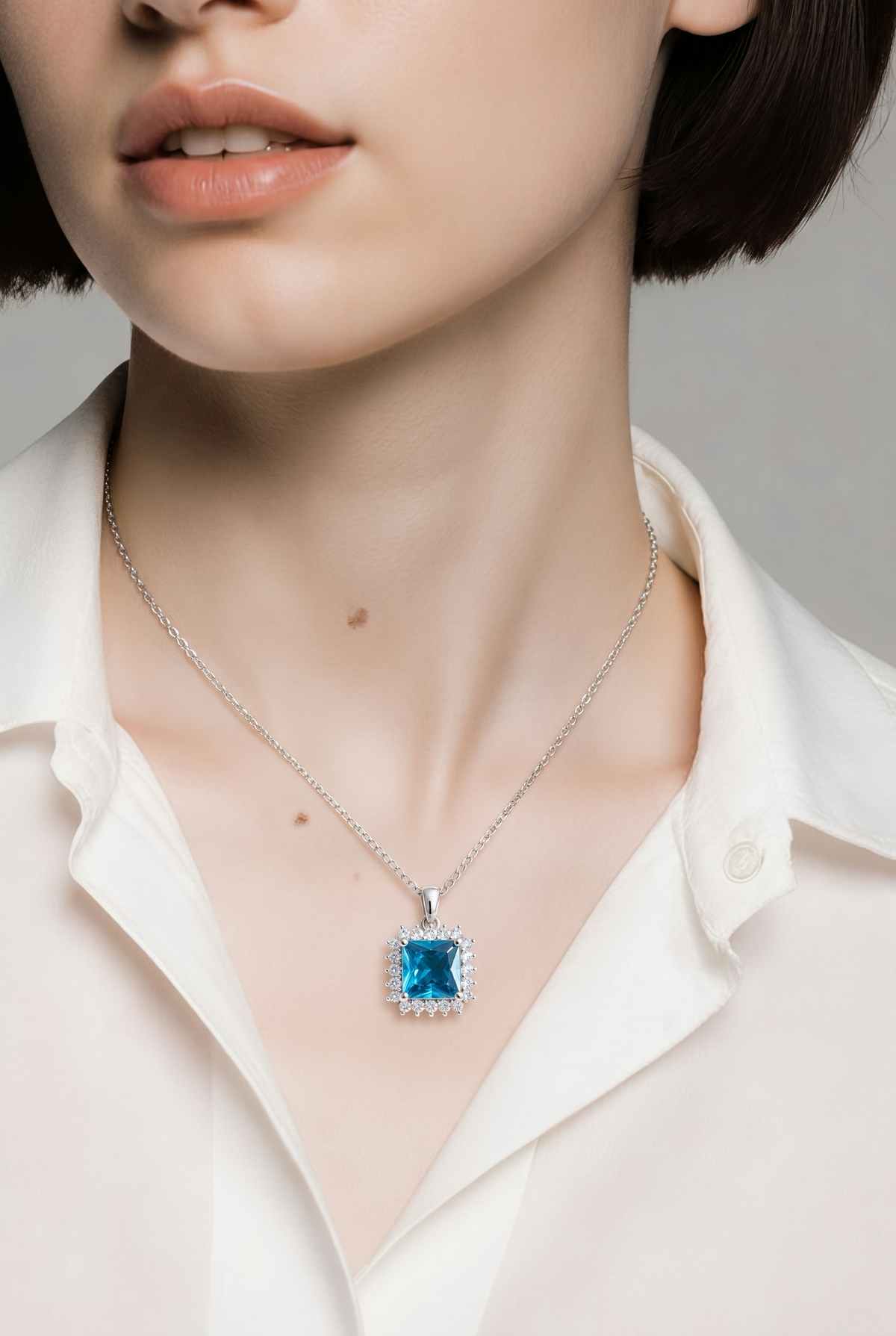 Azure Radiance Necklace &amp; Earrings Set