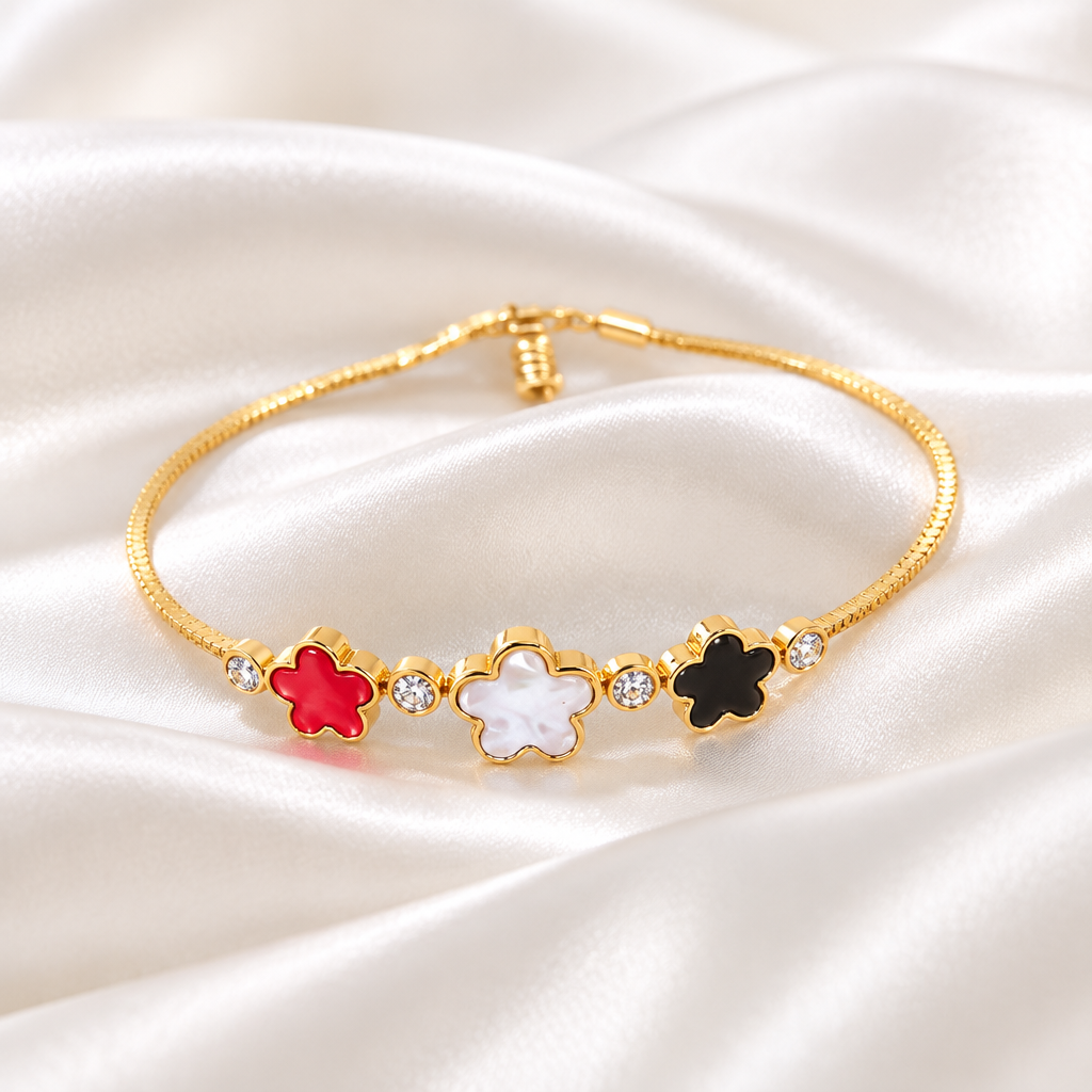Trio Clover Charm Bracelet