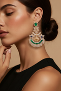 Emerald Garden Chandbali Earrings