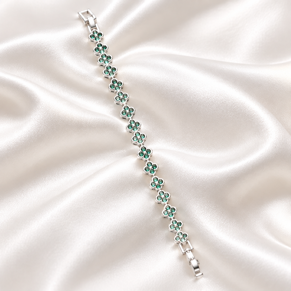 Emerald Clover Bracelet