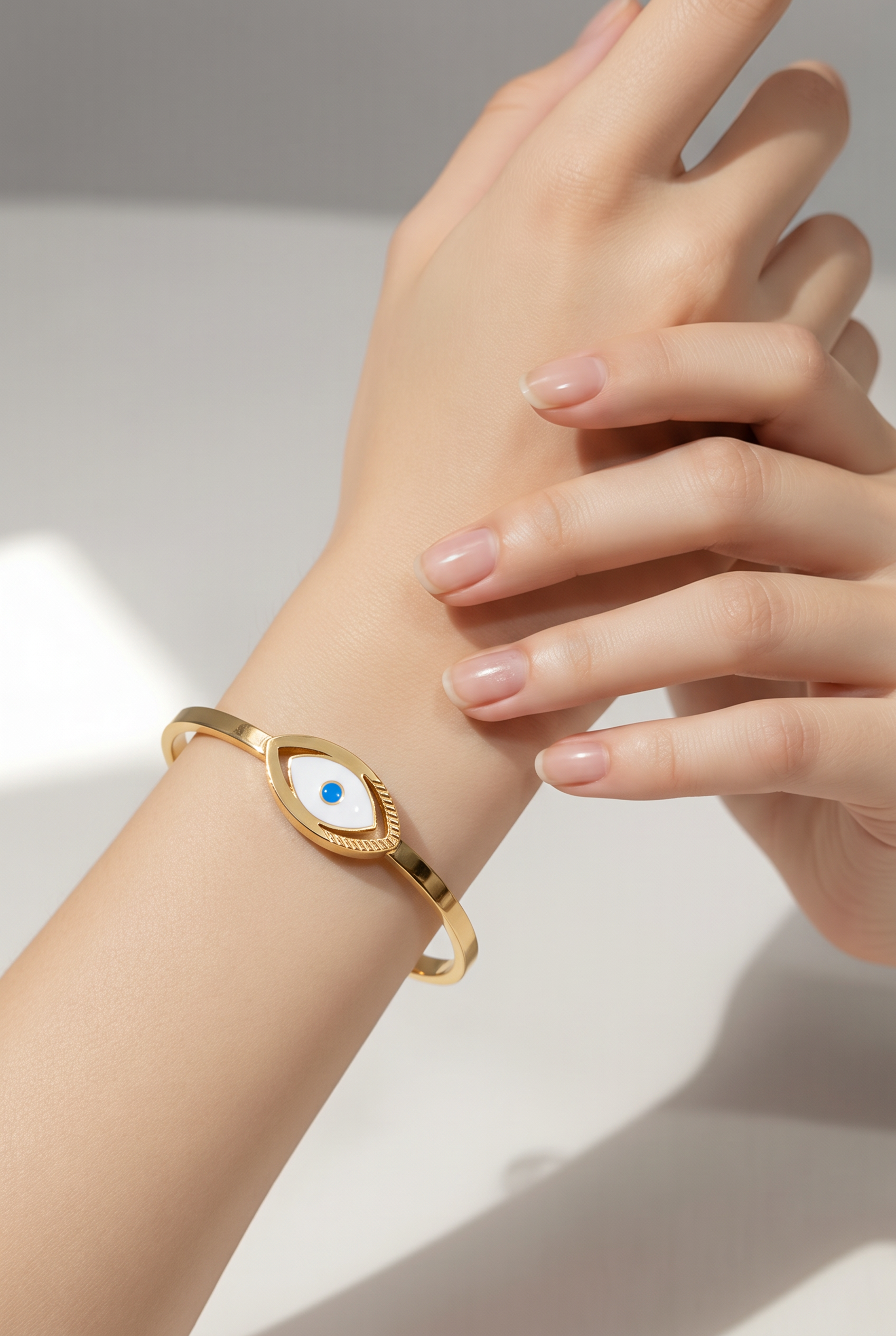 Amara Evil Eye Gold Bangle