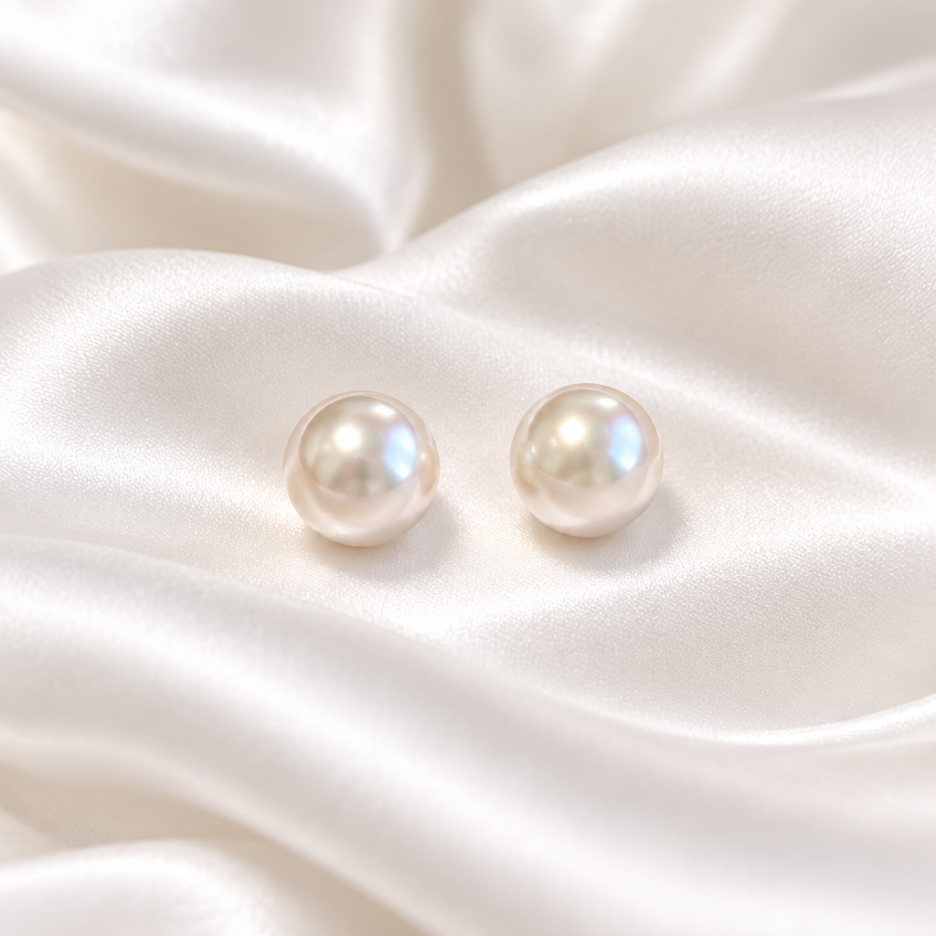 Classic Pearl Stud Earrings – Lustrous Ivory
