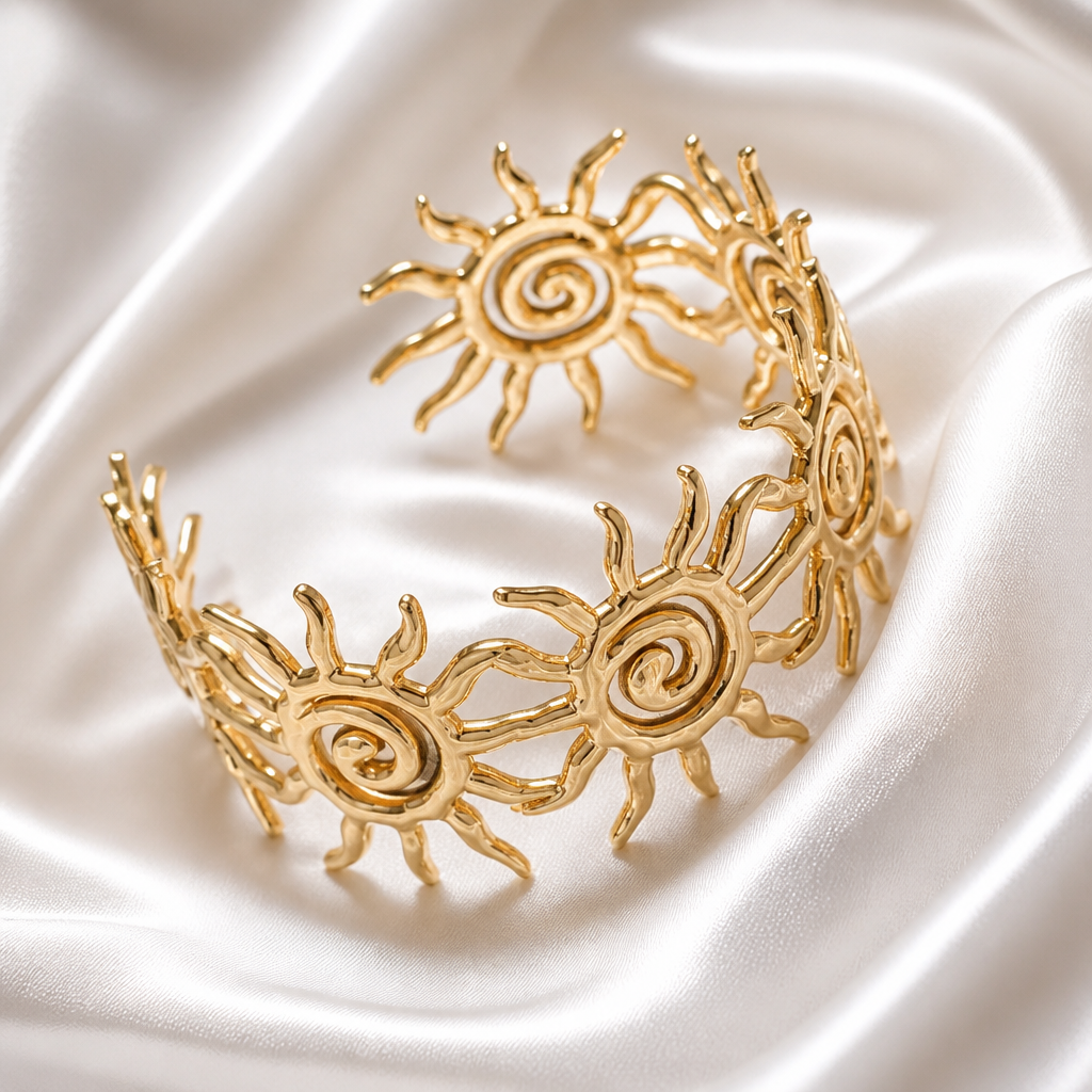 Soleil Spiral Sun Cuff Bracelet