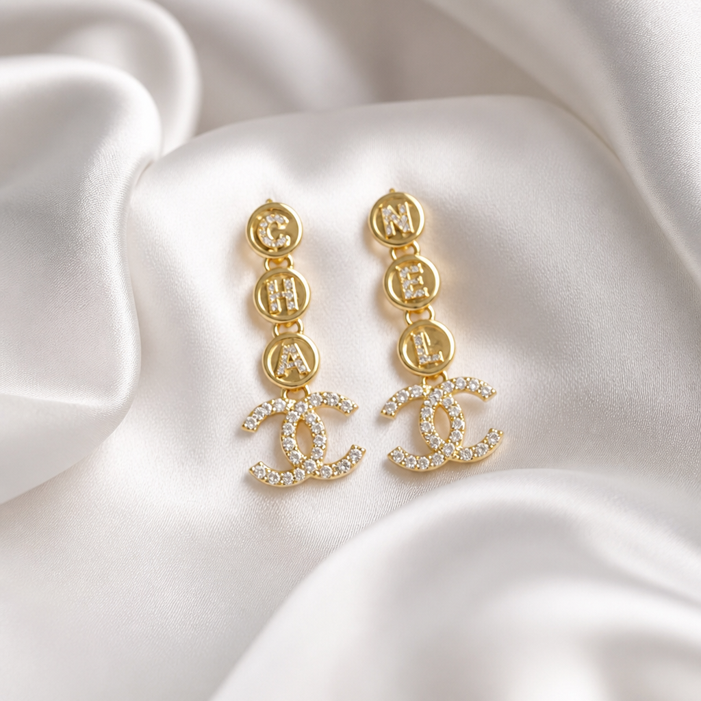 Parisian Glam Crystal Drop Earrings