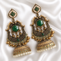 Noor Emerald Heritage Jhumka Earrings