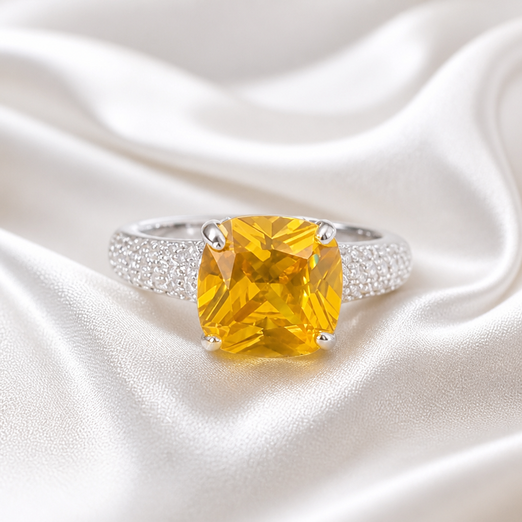 Solara Golden Glow Statement Ring
