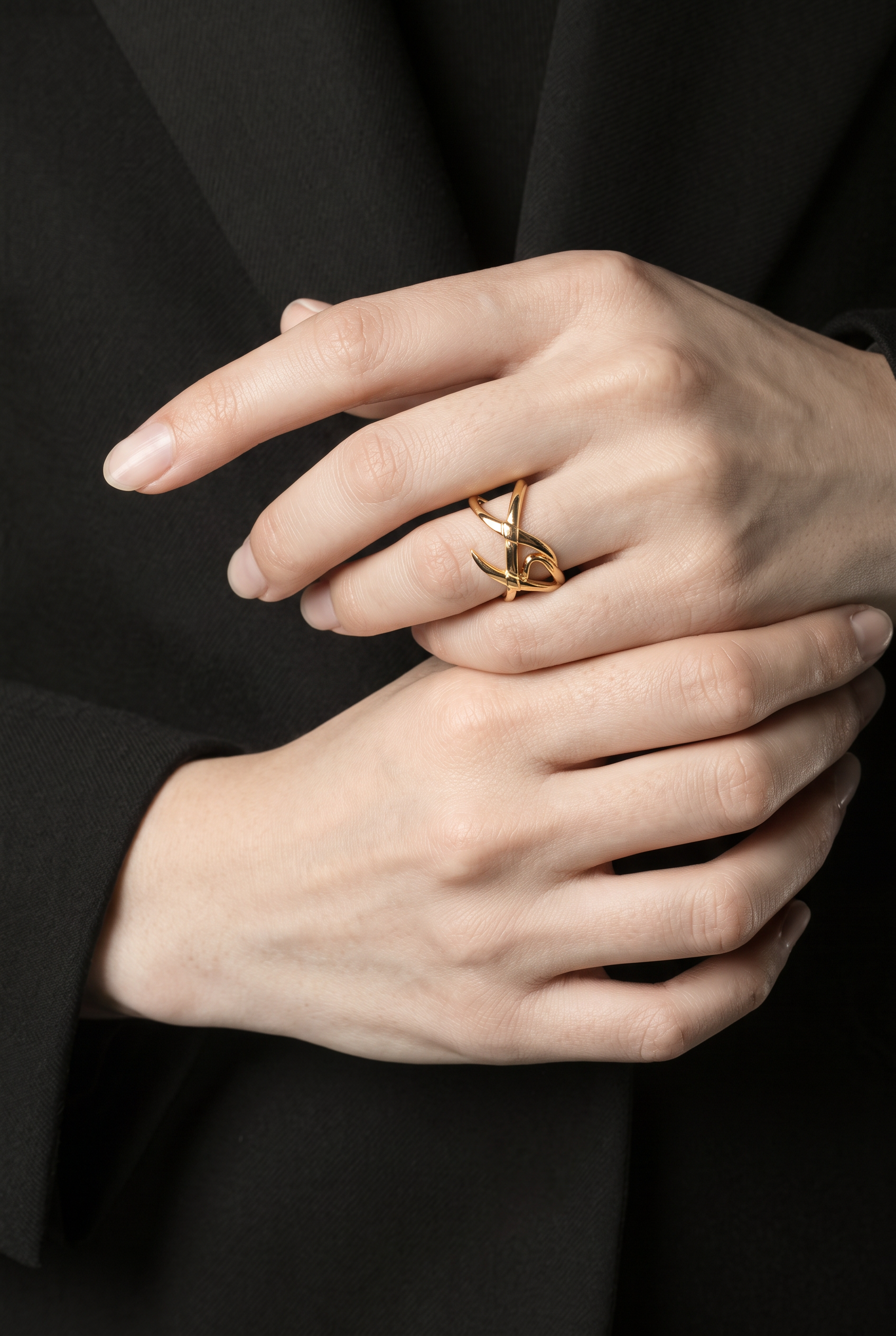 Seraphina Interwoven Gold Statement Ring