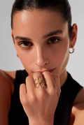 Aurelia Golden Bloom Statement Ring