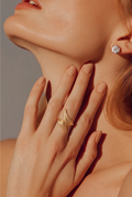Elowen Golden Leaf Wrap Ring