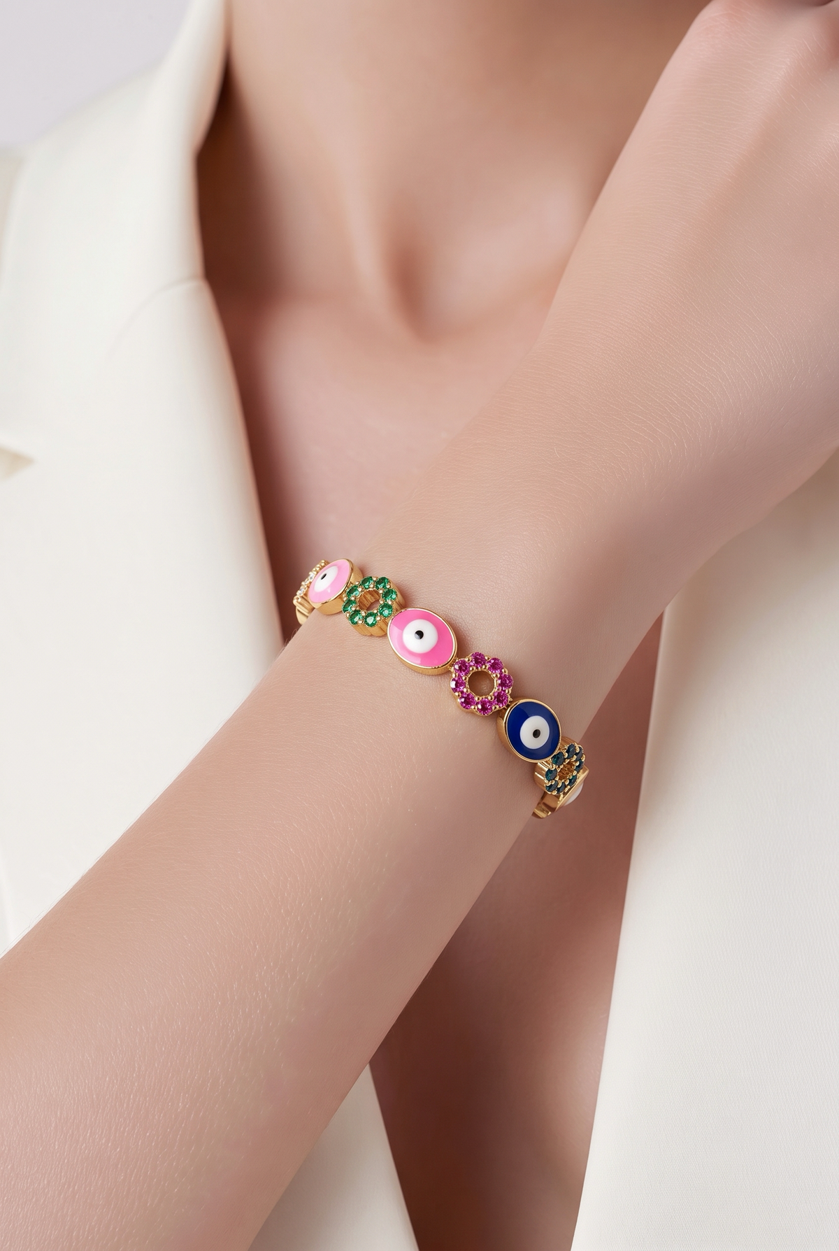 Colour Pop Eye Charm Bracelet