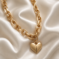 Valentina Heart Charm Gold Necklace