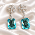 Azure Frost Statement Earrings