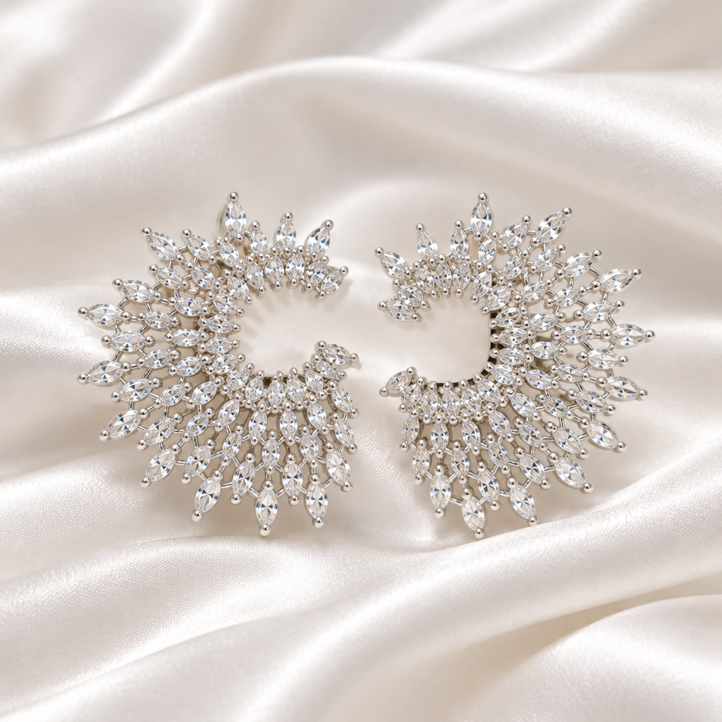 Celestial Crystal Statement Earrings
