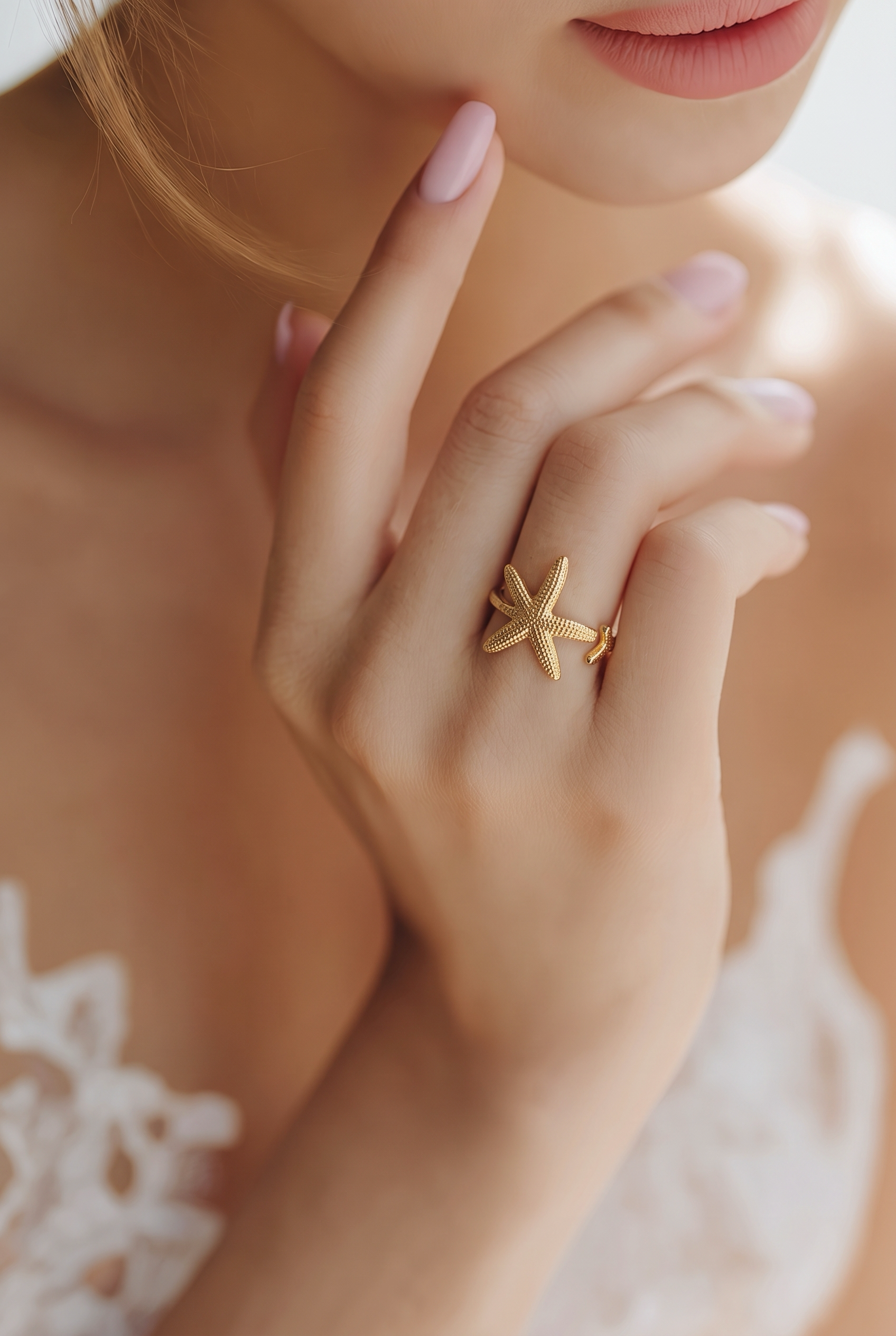 Marina Starfish Open Gold Ring