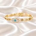 Crystal Eye Gold Bangle