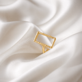 Golden Bamboo Frame Ring