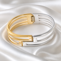Celeste Two-Tone Geometric Cuff Bracelet