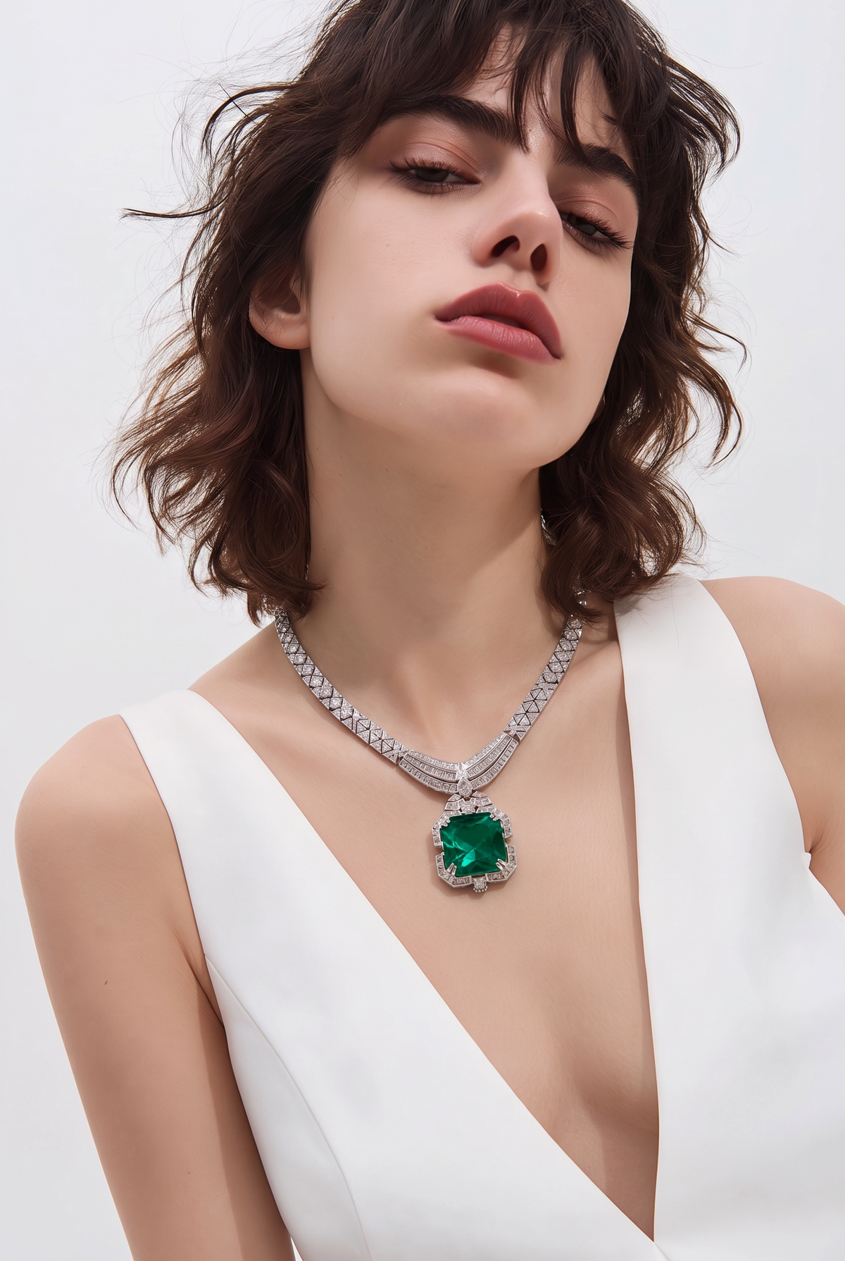 Emerald Royale Statement Necklace Set