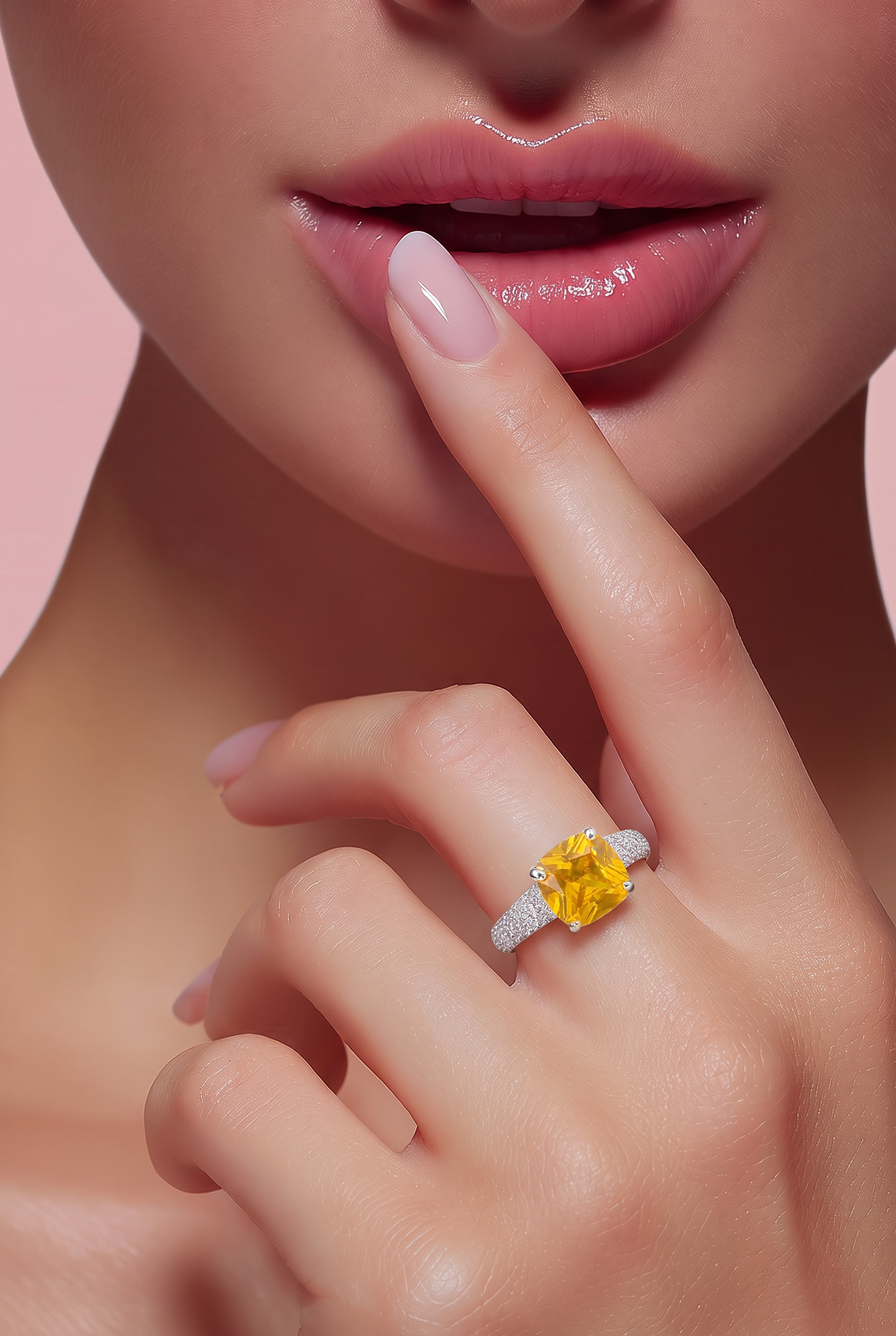 Solara Golden Glow Statement Ring