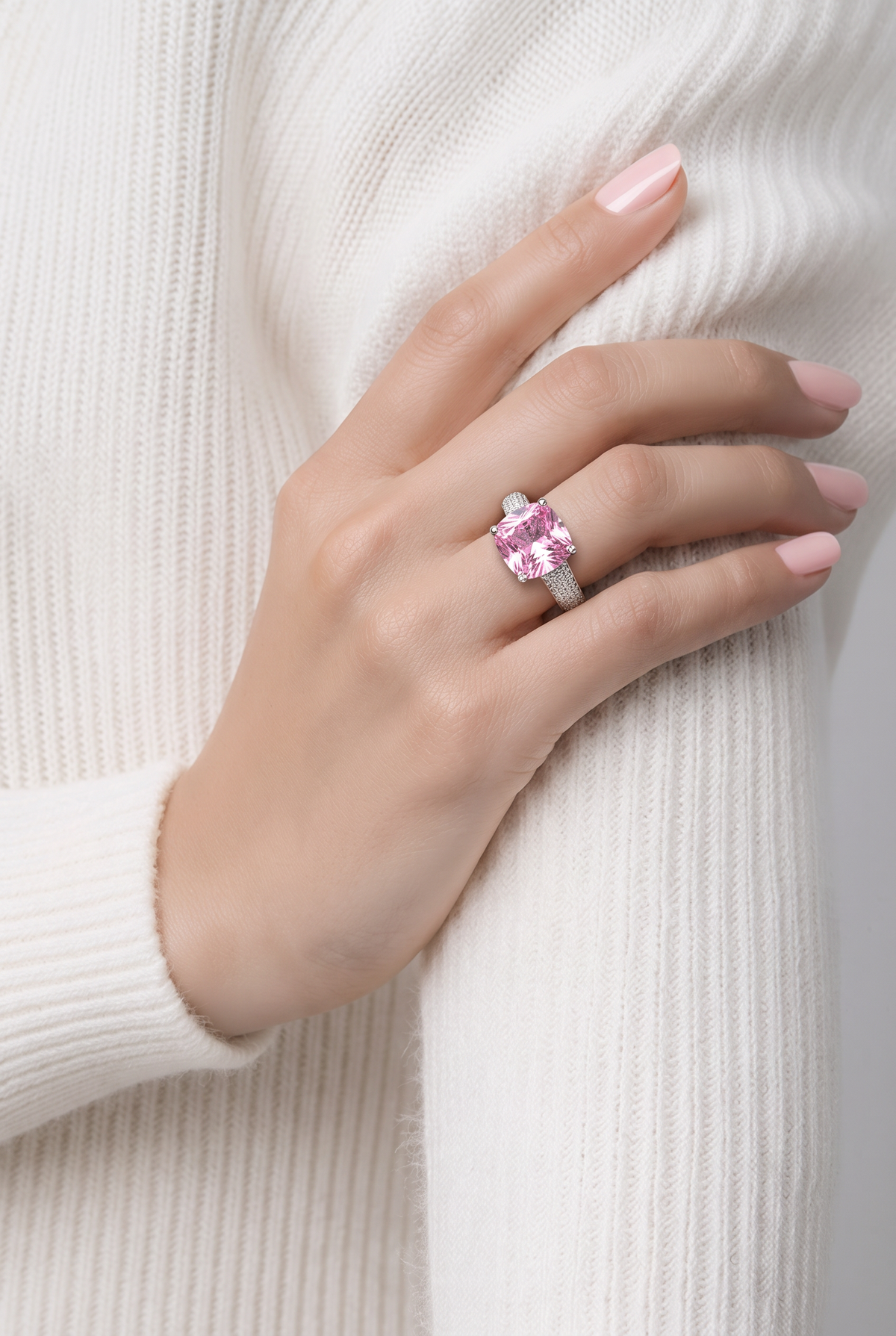 Rosalie Pink Radiance Statement Ring